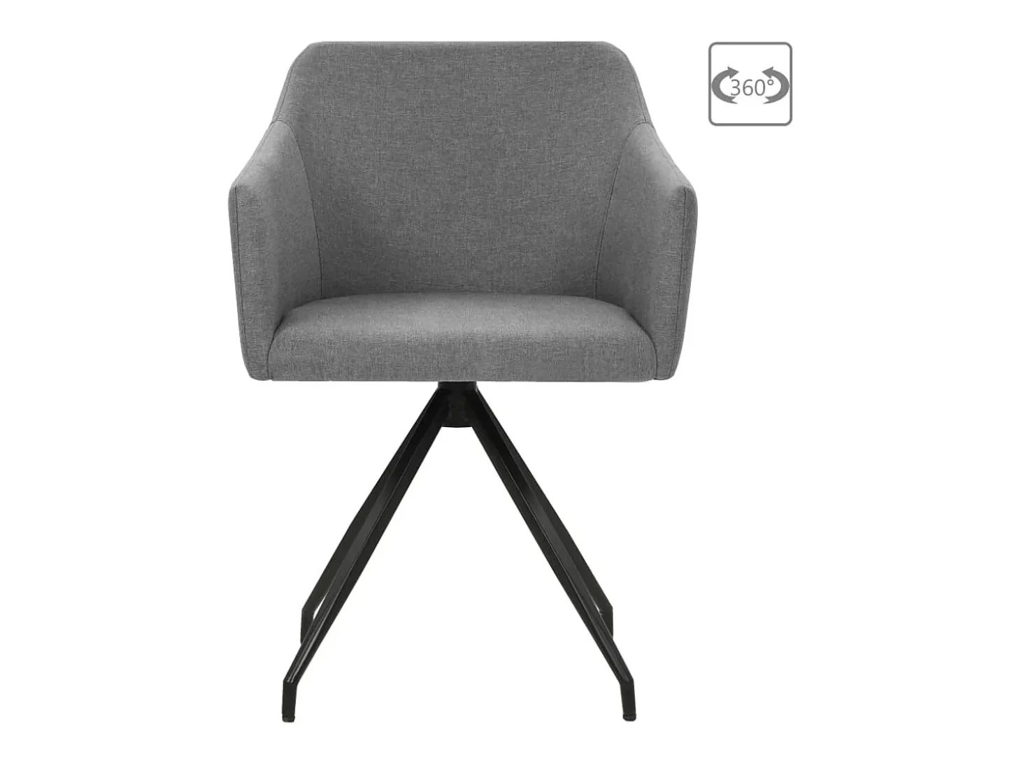 Sillas de comedor giratorias 2 unidades tela gris claro