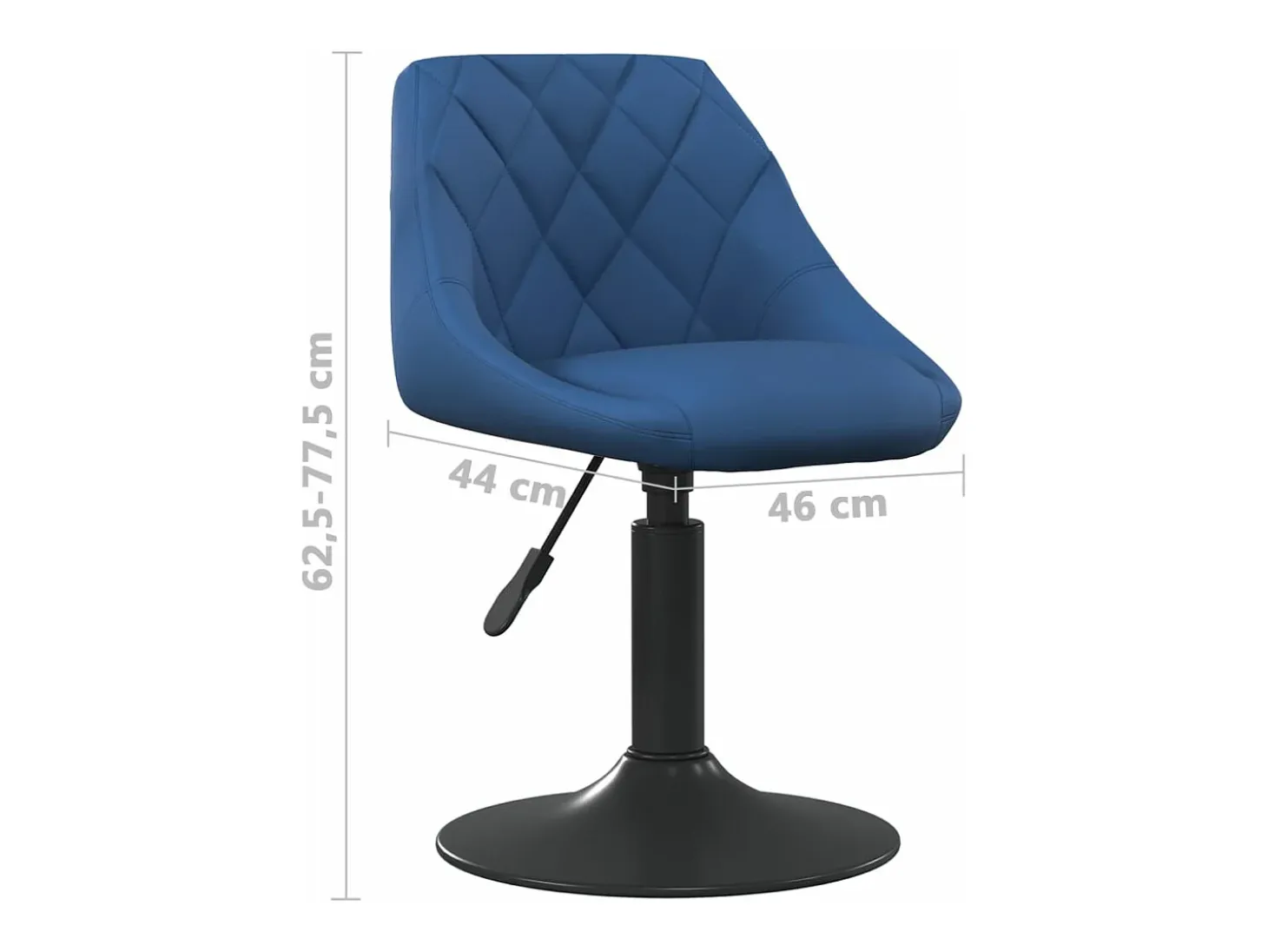 Sillas de comedor giratorias 6 unidades terciopelo azul