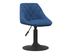 Sillas de comedor giratorias 6 unidades terciopelo azul