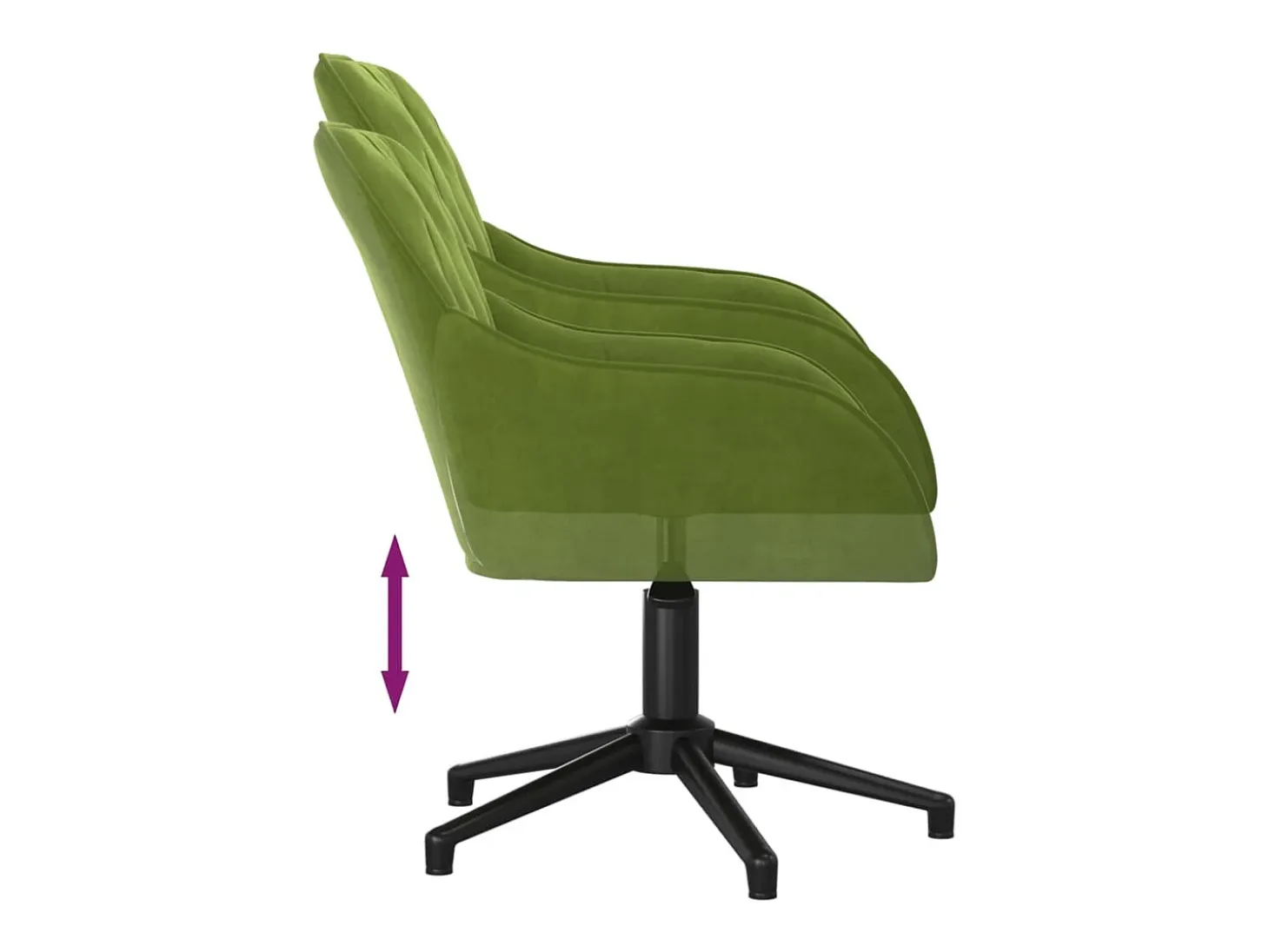 Sillas de comedor giratorias 2 unidades terciopelo verde claro