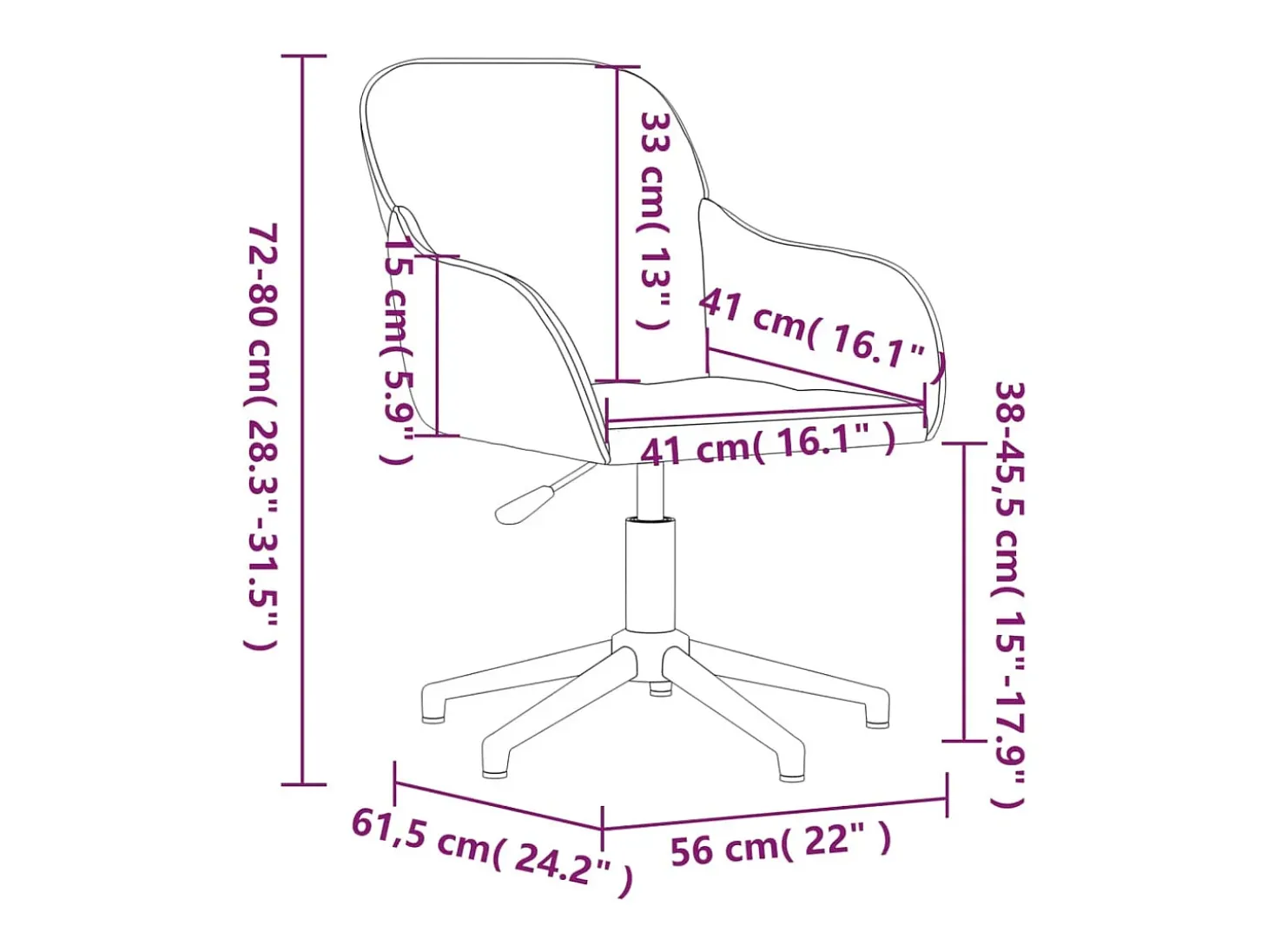 Sillas de comedor giratorias 2 unidades terciopelo crema