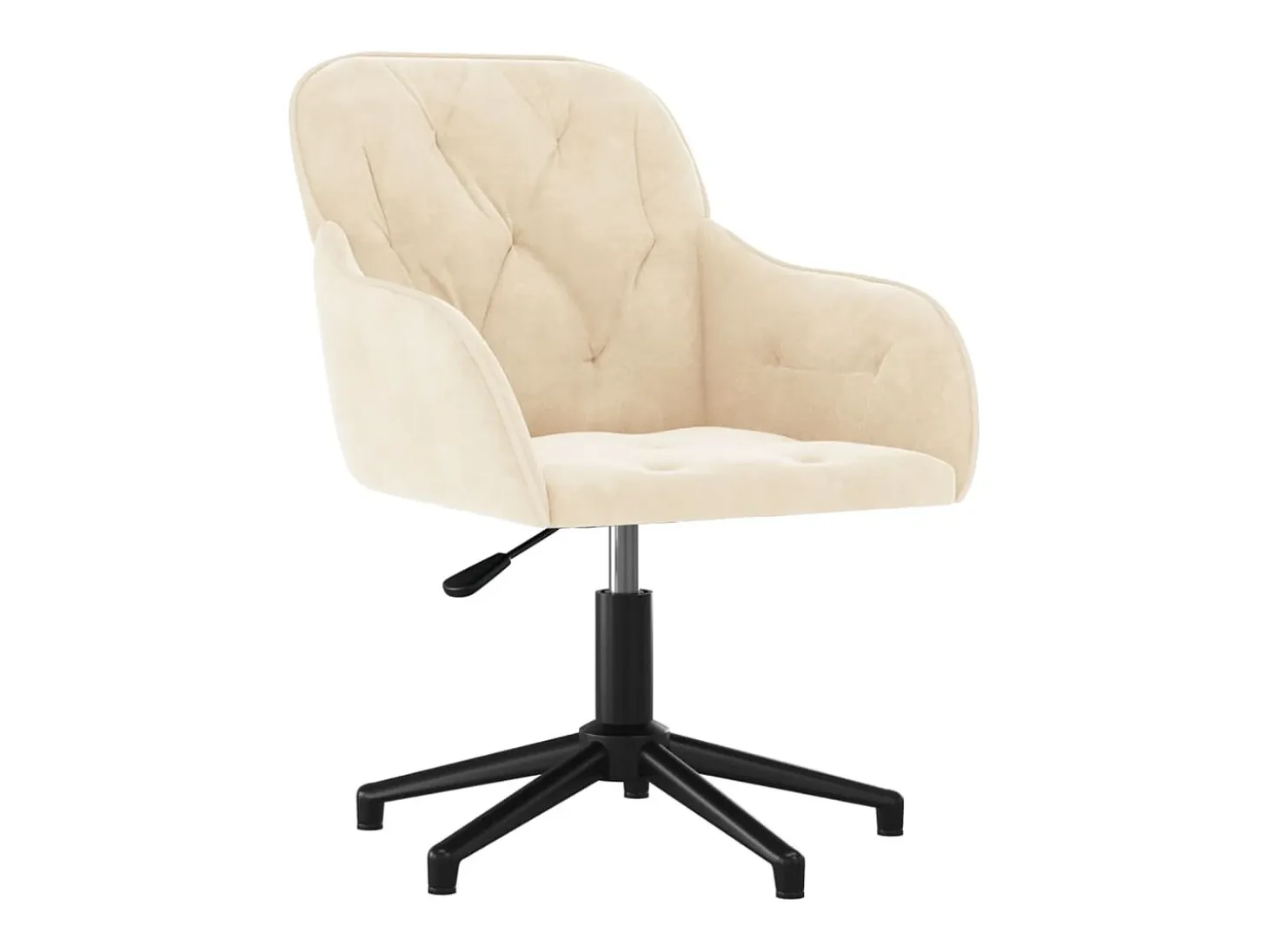 Sillas de comedor giratorias 2 unidades terciopelo crema