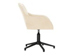 Sillas de comedor giratorias 2 unidades terciopelo crema