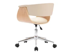 Sillas de comedor giratorias 2 uds cuero sintético color crema