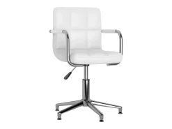 Sillas de comedor giratorias 2 unidades cuero sintético blanco