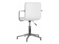 Sillas de comedor giratorias 2 unidades cuero sintético blanco