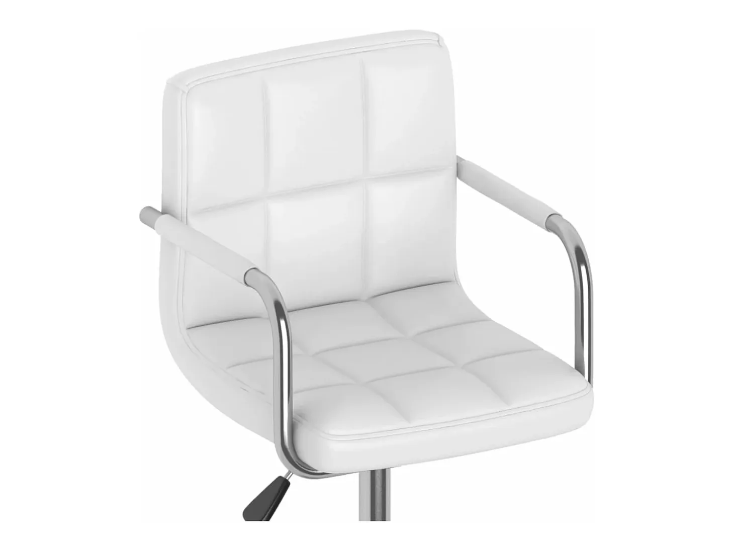 Sillas de comedor giratorias 2 unidades cuero sintético blanco