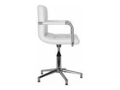 Sillas de comedor giratorias 2 unidades cuero sintético blanco