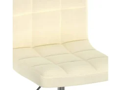 Sillas de comedor giratorias 6 unidades tela crema