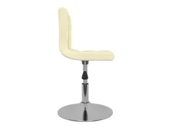 Sillas de comedor giratorias 6 unidades tela crema