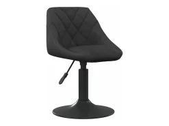 Sillas de comedor giratorias 2 unidades terciopelo negro