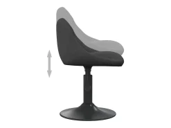 Sillas de comedor giratorias 2 unidades terciopelo negro