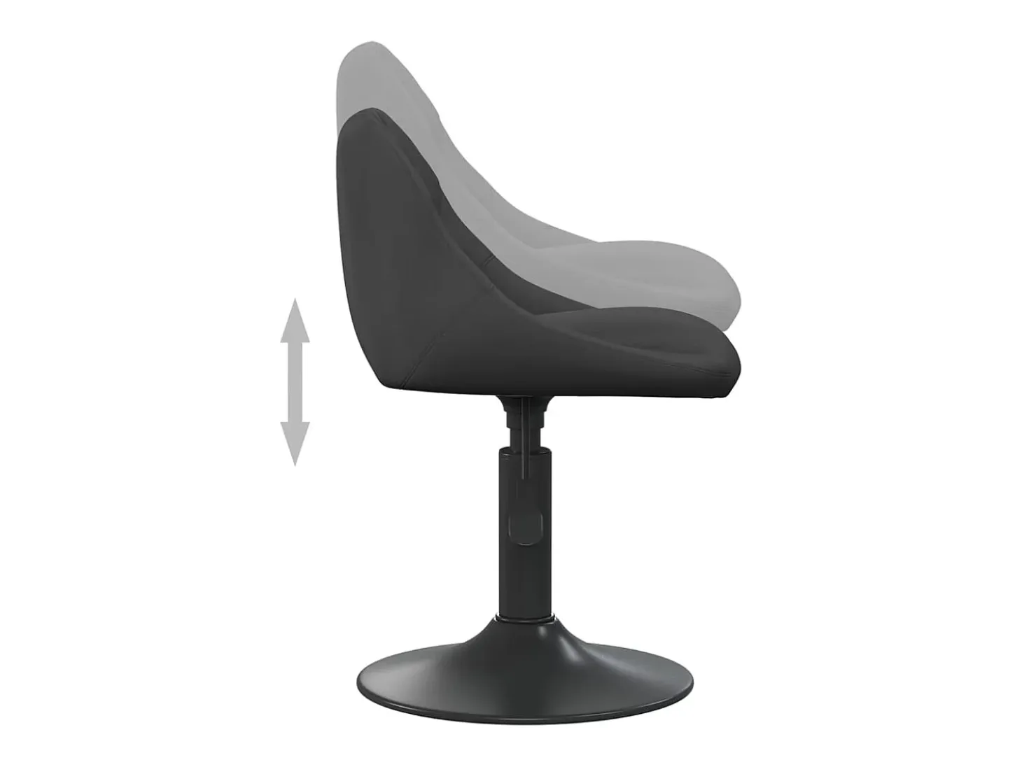 Sillas de comedor giratorias 2 unidades terciopelo negro