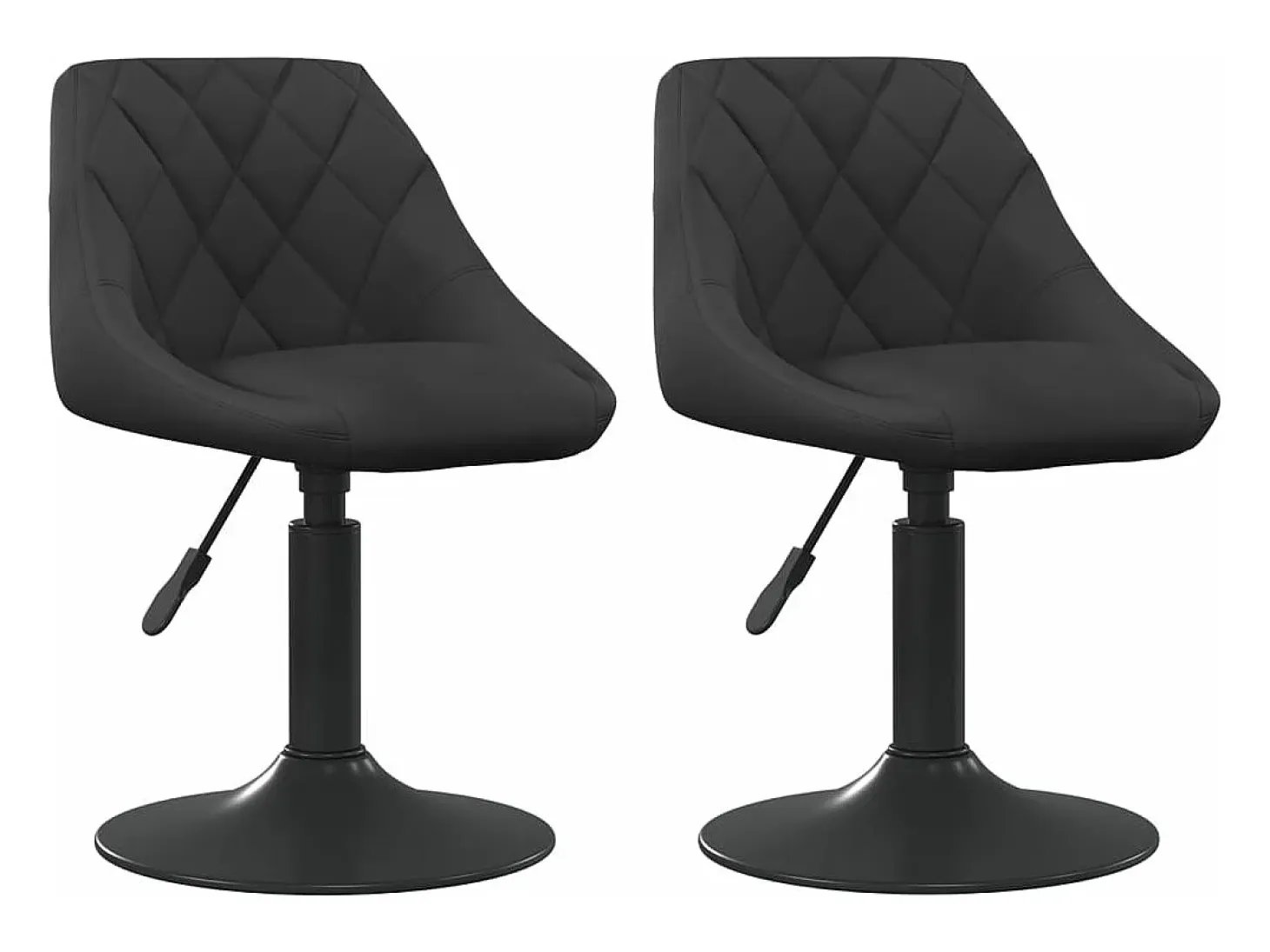 Sillas de comedor giratorias 2 unidades terciopelo negro