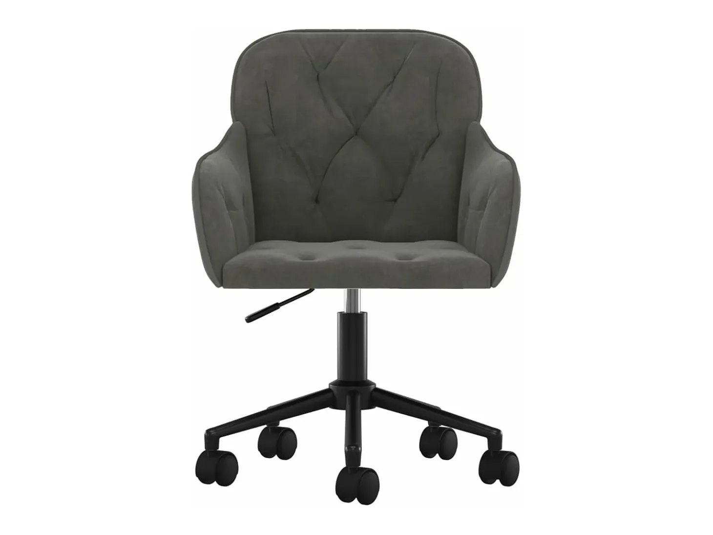 Sillas de comedor giratorias 2 unidades terciopelo gris oscuro