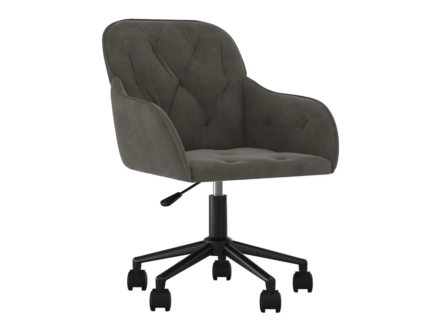 Sillas de comedor giratorias 2 unidades terciopelo gris oscuro