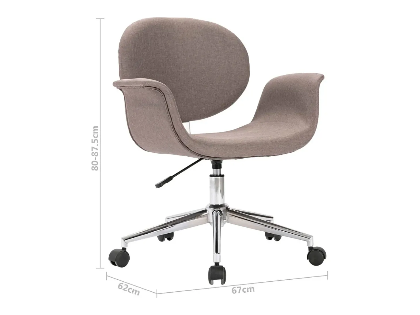 Sillas de comedor giratorias 2 unidades tela gris taupé