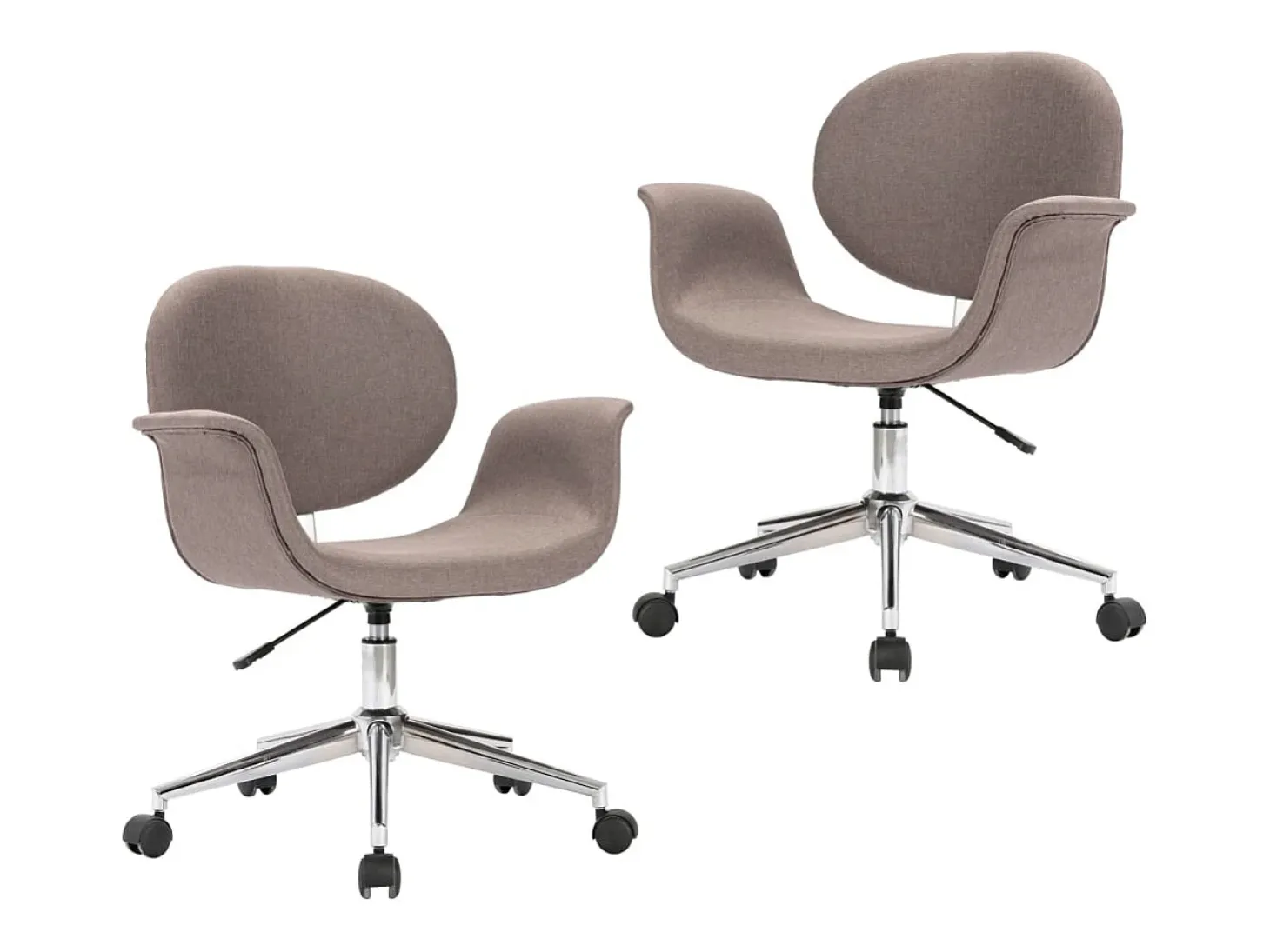 Sillas de comedor giratorias 2 unidades tela gris taupé