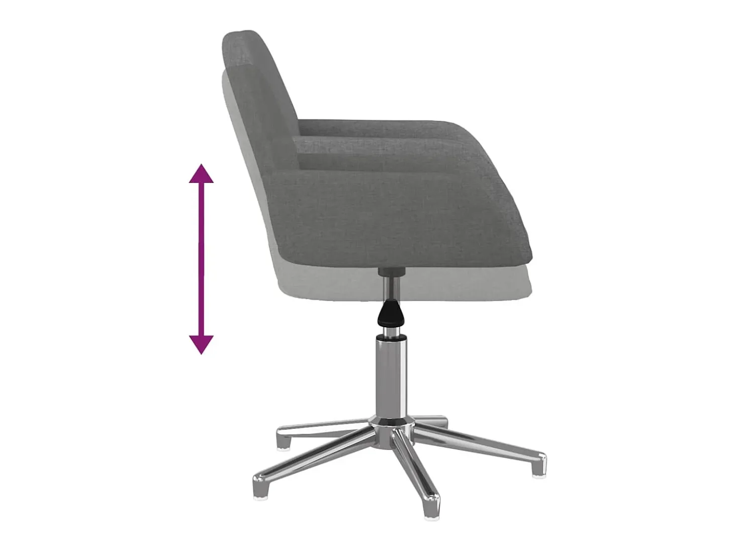 Sillas de comedor giratorias 2 unidades tela gris claro