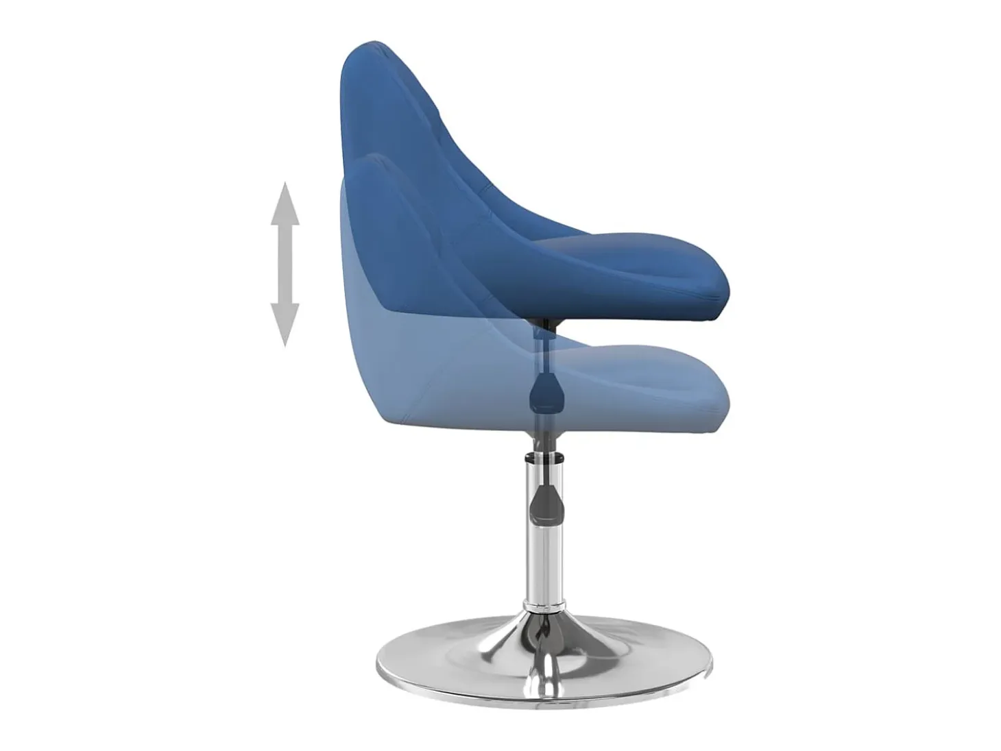 Sillas de comedor giratorias 4 unidades terciopelo azul