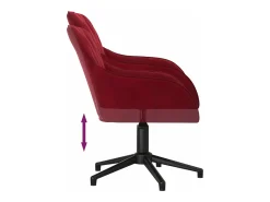 Sillas de comedor giratorias 2 unidades terciopelo rojo tinto