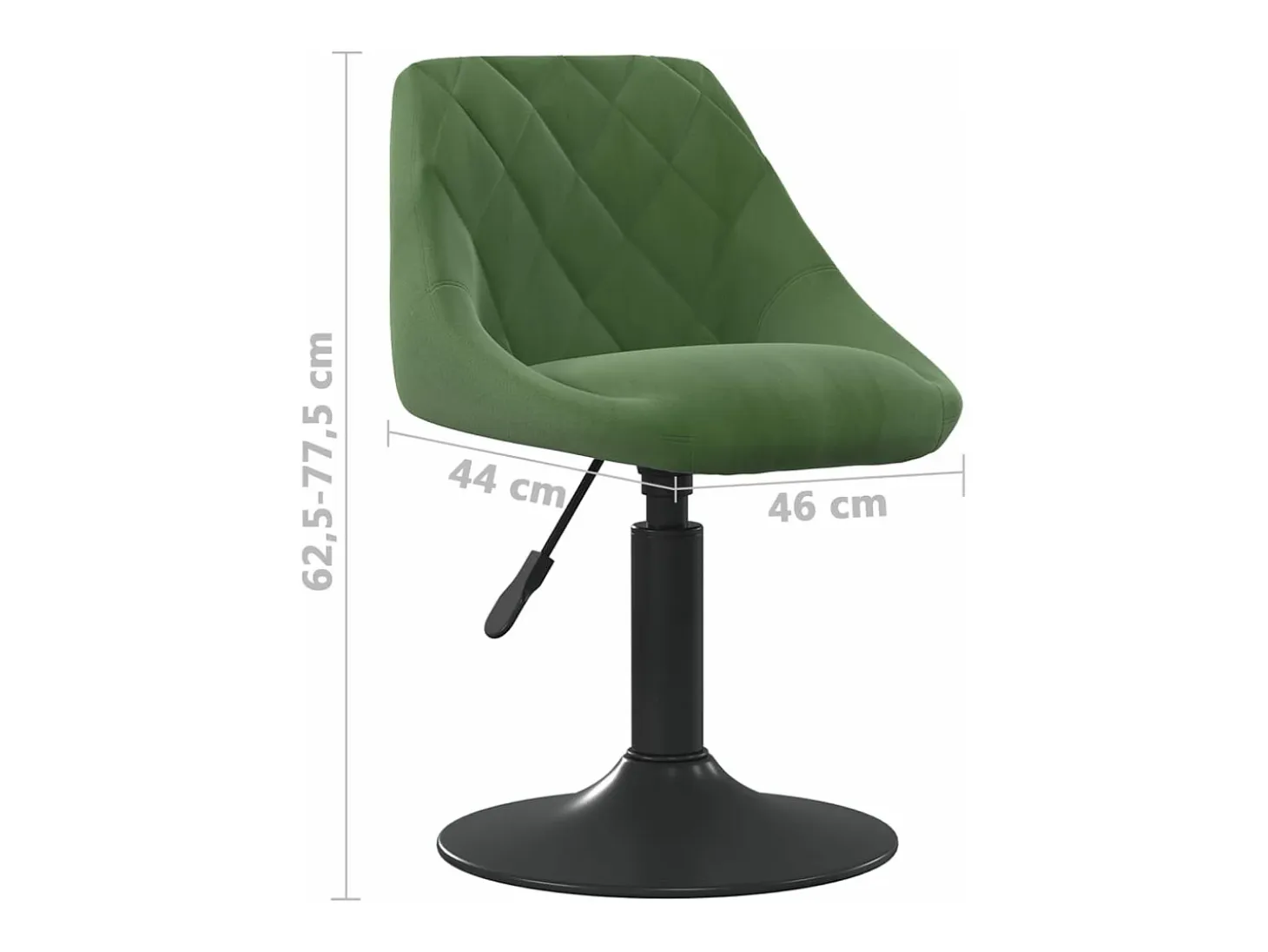 Sillas de comedor giratorias 6 unidades terciopelo verde oscuro