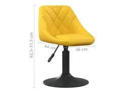 Sillas de comedor giratorias 4 unidades terciopelo amarillo mostaza