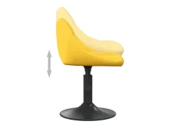 Sillas de comedor giratorias 4 unidades terciopelo amarillo mostaza