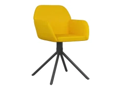 Sillas de comedor giratorias 2 unidades terciopelo amarillo