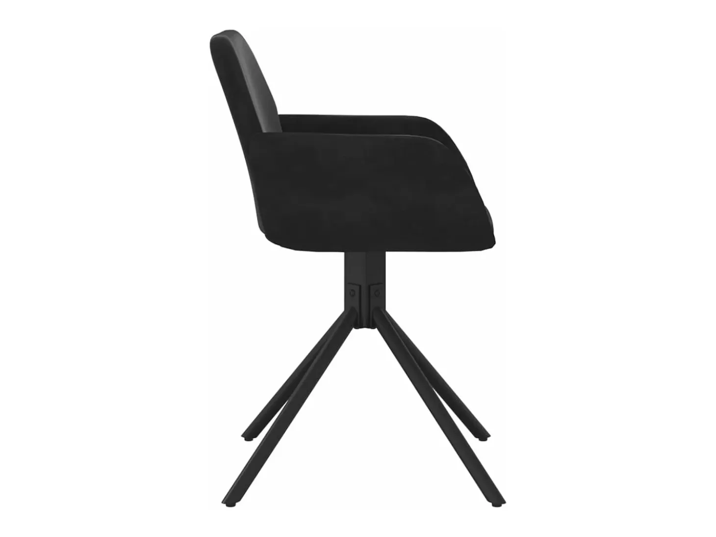 Sillas de comedor giratorias 2 unidades terciopelo negro