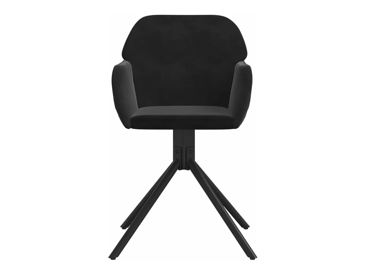 Sillas de comedor giratorias 2 unidades terciopelo negro