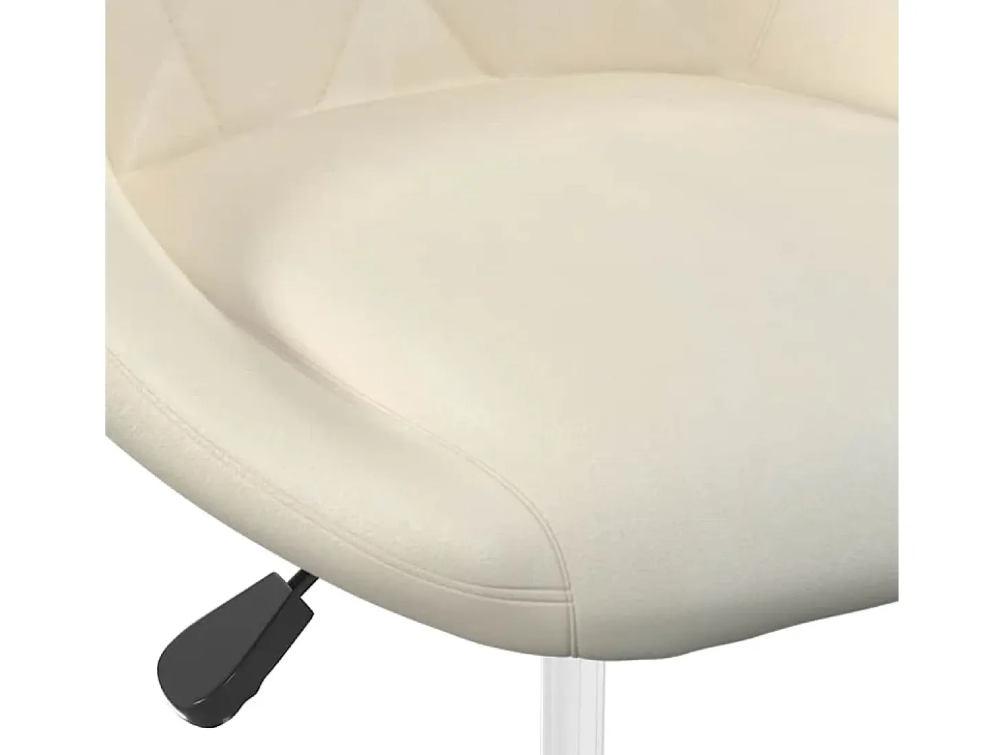 Sillas de comedor giratorias 2 unidades terciopelo crema