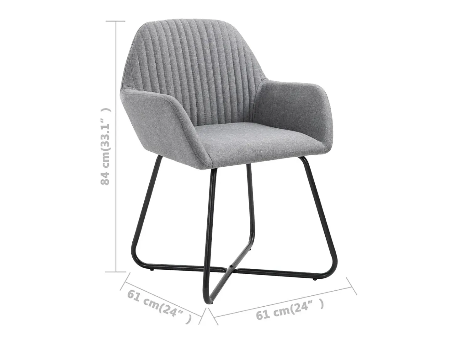 Sillas de comedor giratorias 2 unidades tela gris claro