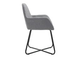 Sillas de comedor giratorias 2 unidades tela gris claro