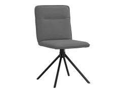 Sillas de comedor giratorias 4 unidades tela gris oscuro