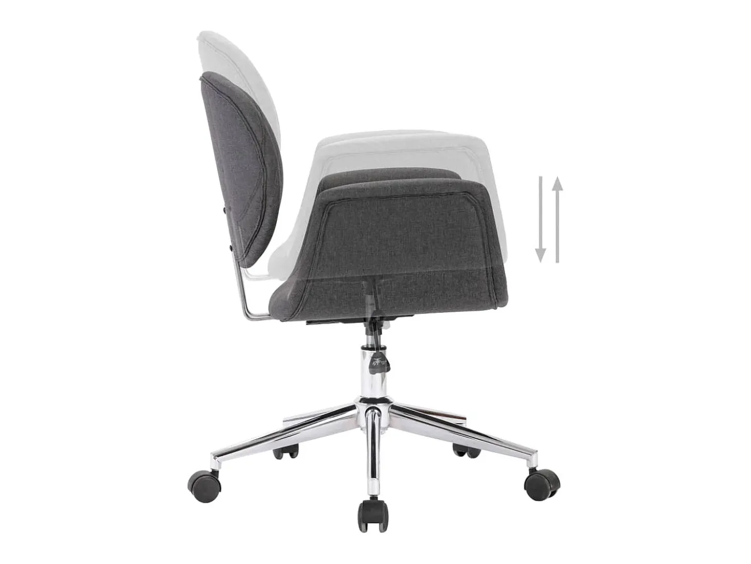Sillas de comedor giratorias 2 unidades tela gris