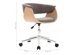 Sillas de comedor giratorias 4 unidades tela taupe