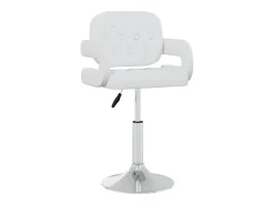 Sillas de comedor giratorias 4 unidades cuero sintético blanco