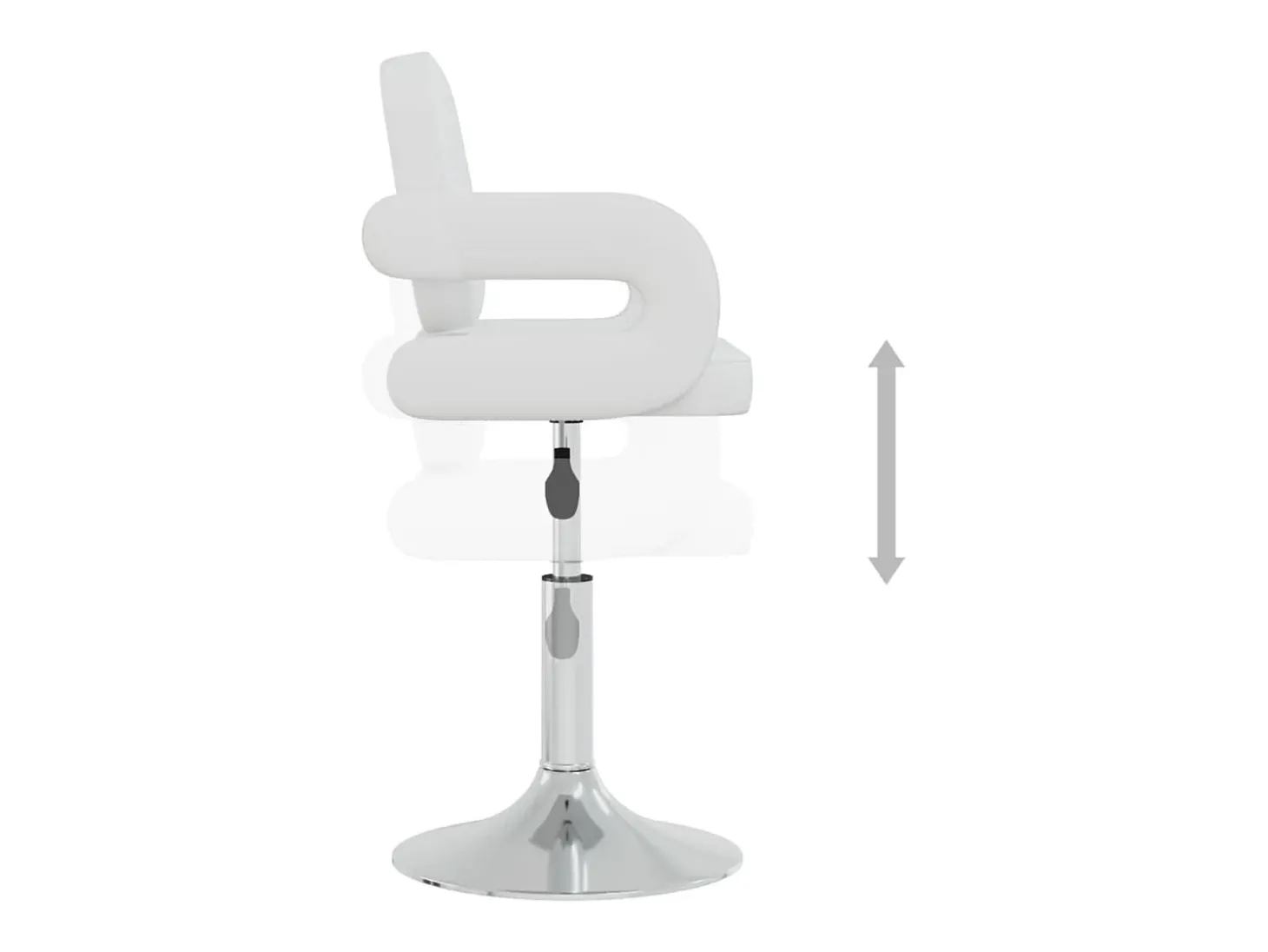 Sillas de comedor giratorias 4 unidades cuero sintético blanco