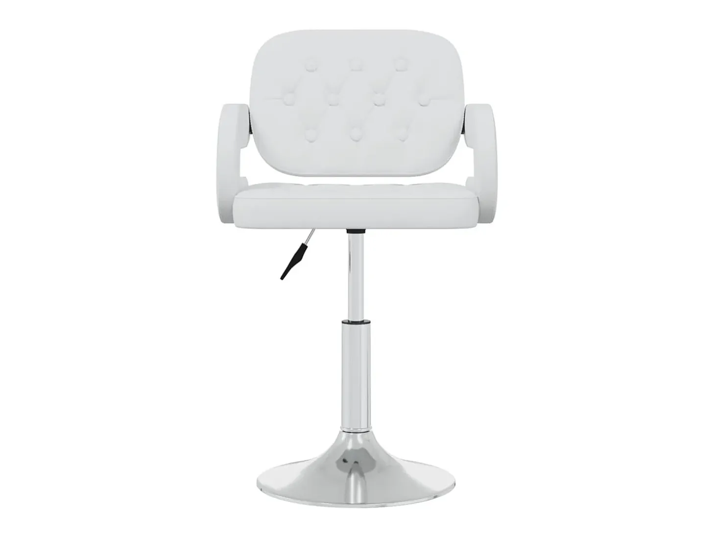 Sillas de comedor giratorias 4 unidades cuero sintético blanco