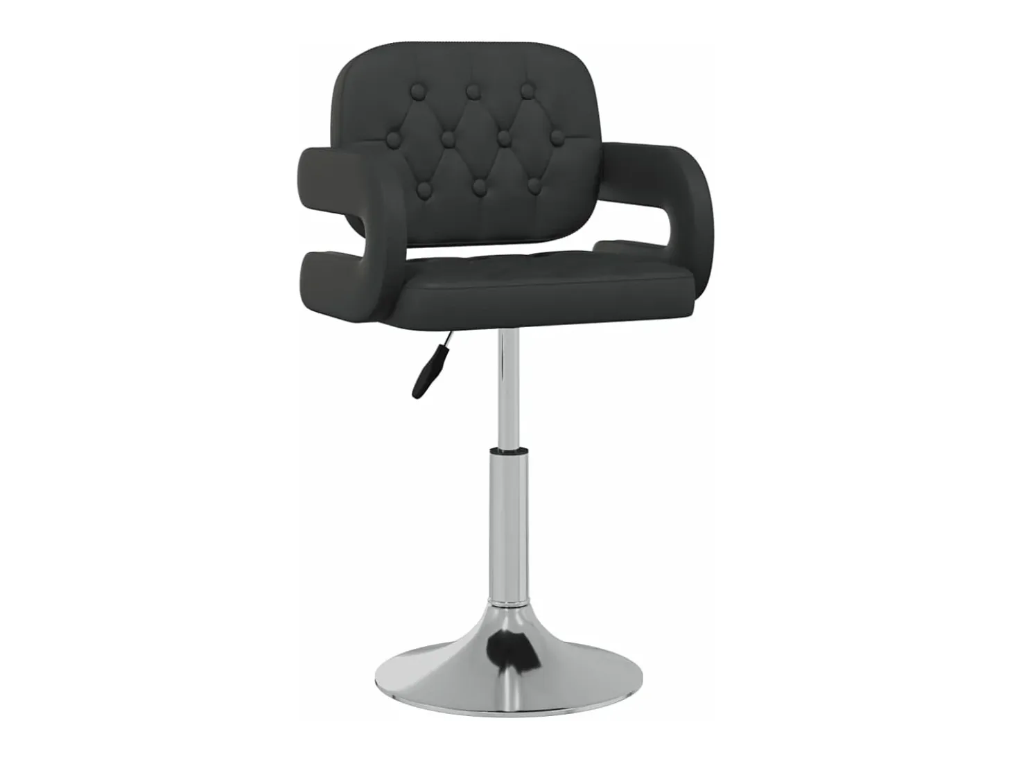 Sillas de comedor giratorias 6 unidades cuero sintético negro