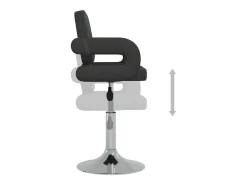 Sillas de comedor giratorias 6 unidades cuero sintético negro