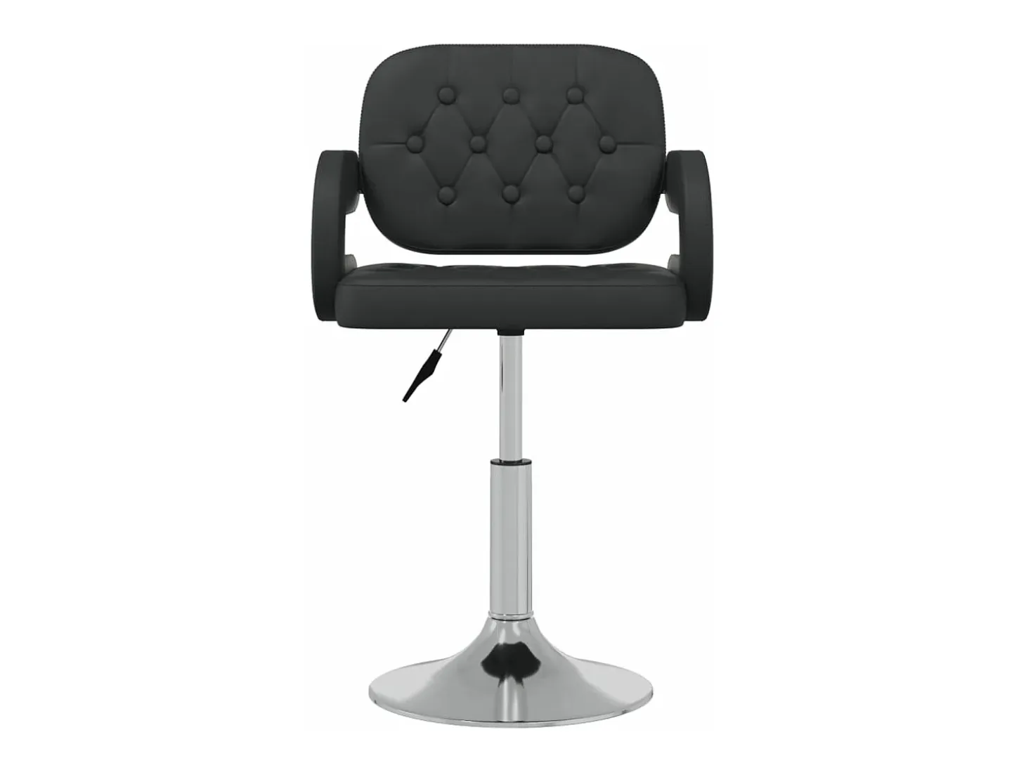 Sillas de comedor giratorias 6 unidades cuero sintético negro