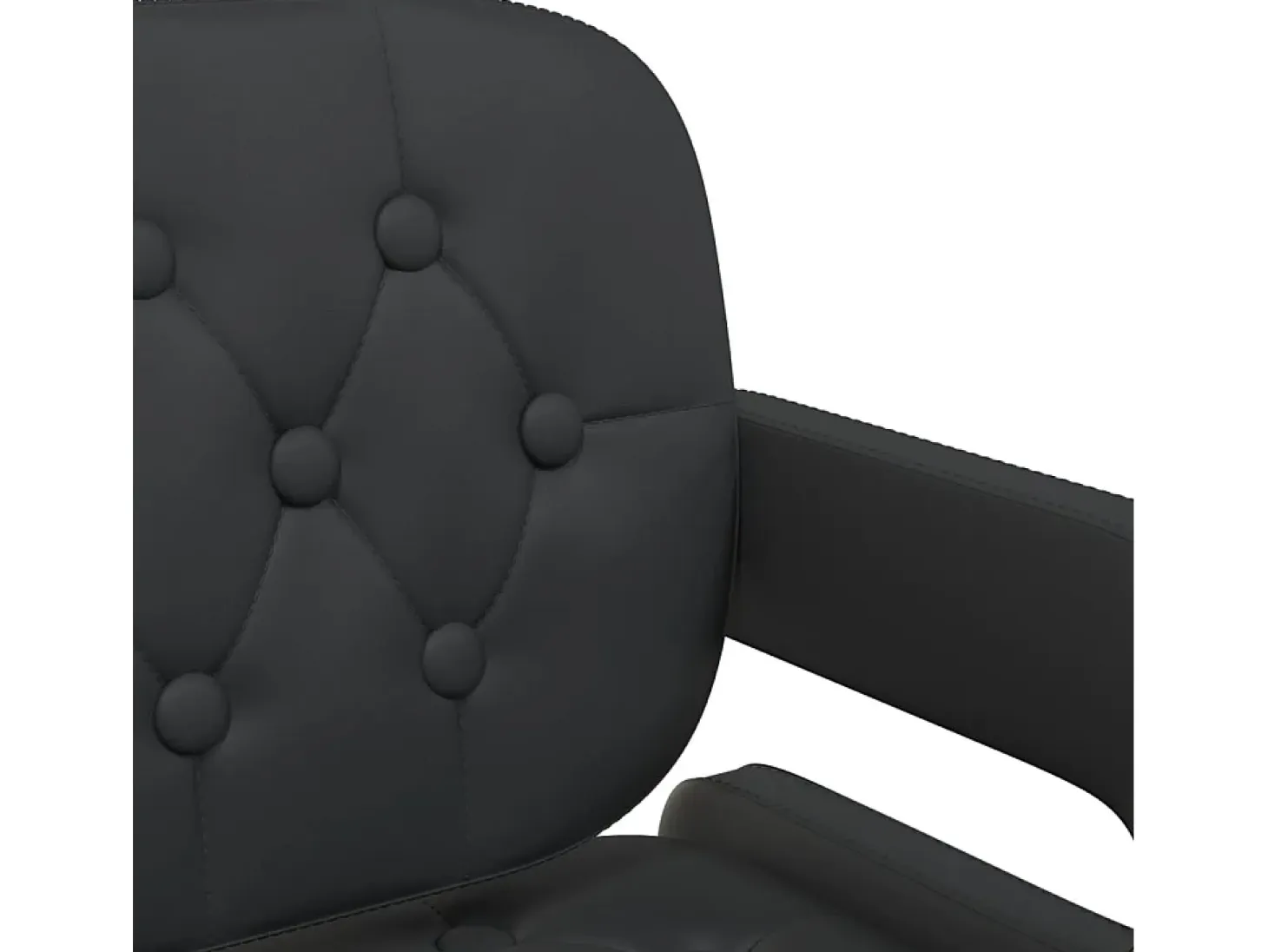 Sillas de comedor giratorias 6 unidades cuero sintético negro