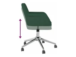 Sillas de comedor giratorias 2 unidades tela verde oscuro