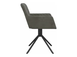 Sillas de comedor giratorias 2 unidades terciopelo gris oscuro