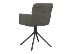 Sillas de comedor giratorias 2 unidades terciopelo gris oscuro