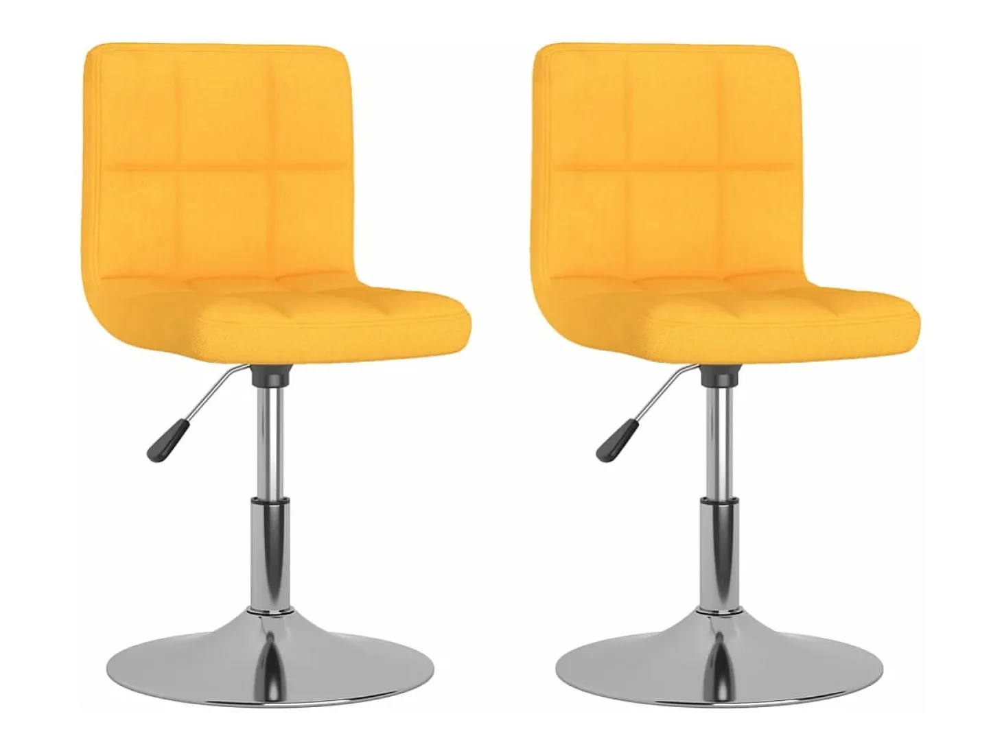 Sillas de comedor giratorias 2 unidades tela amarillo