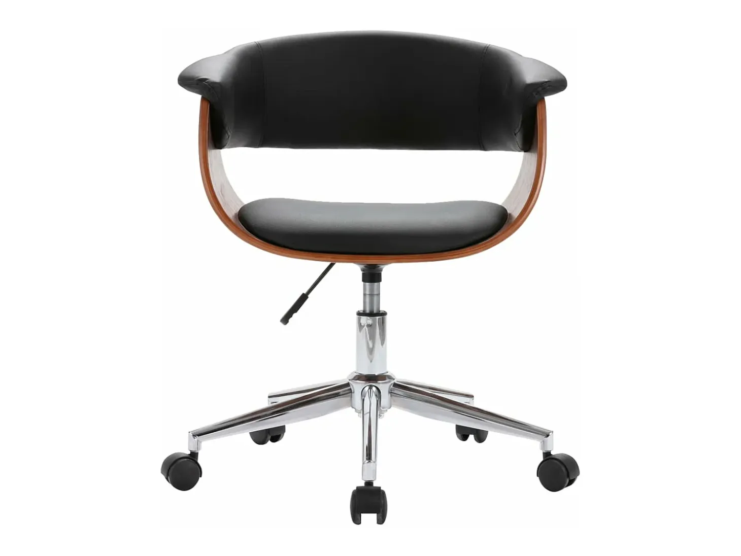 Sillas de comedor giratorias 2 unidades cuero sintético negro