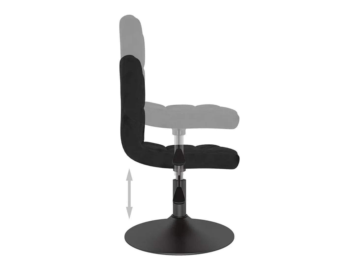 Sillas de comedor giratorias 4 unidades terciopelo negro